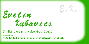 evelin kubovics business card